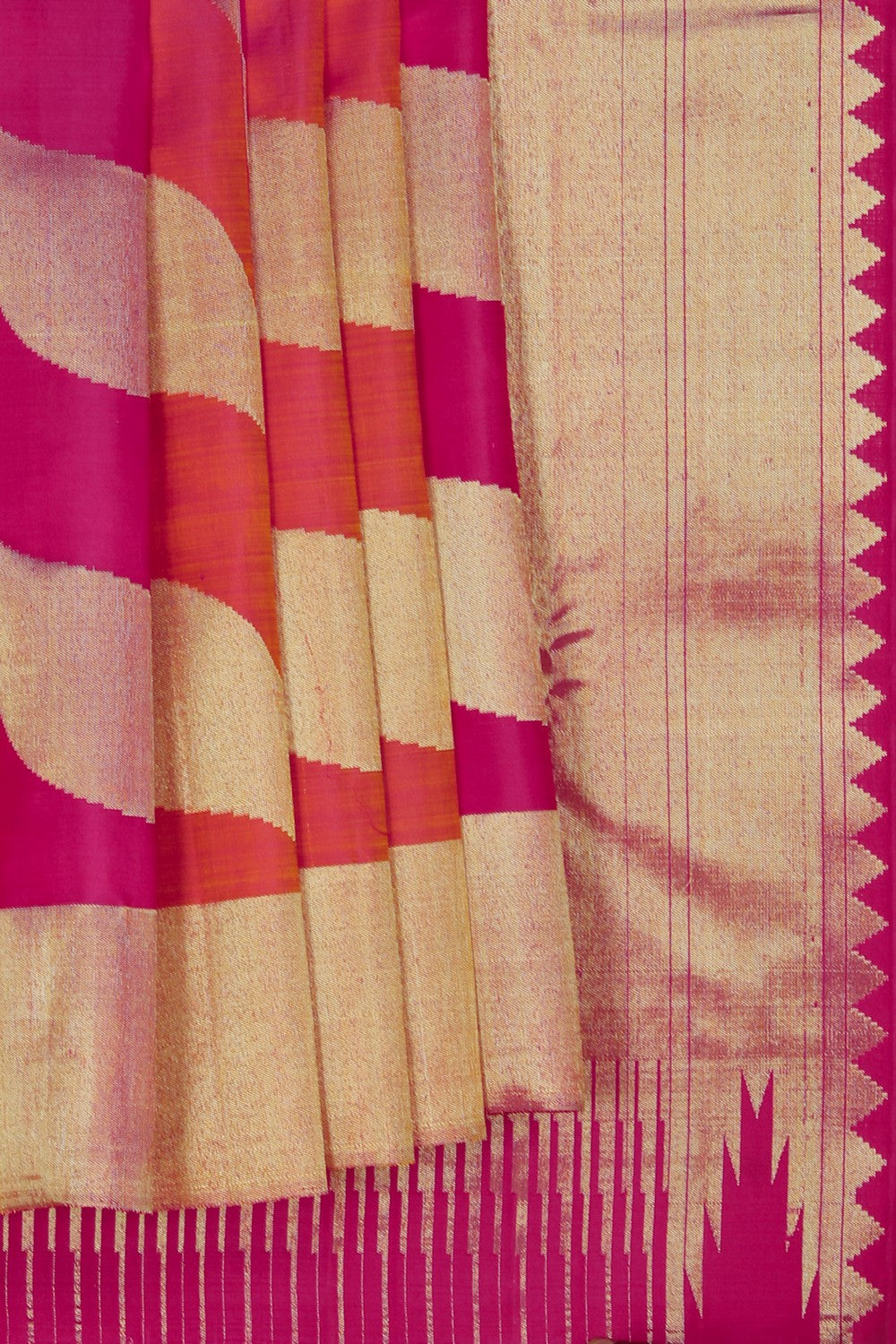 Image of Kanchipattu Geometric Pattern Saree