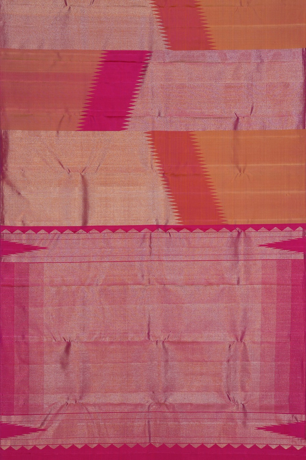 Image of Kanchipattu Geometric Pattern Saree