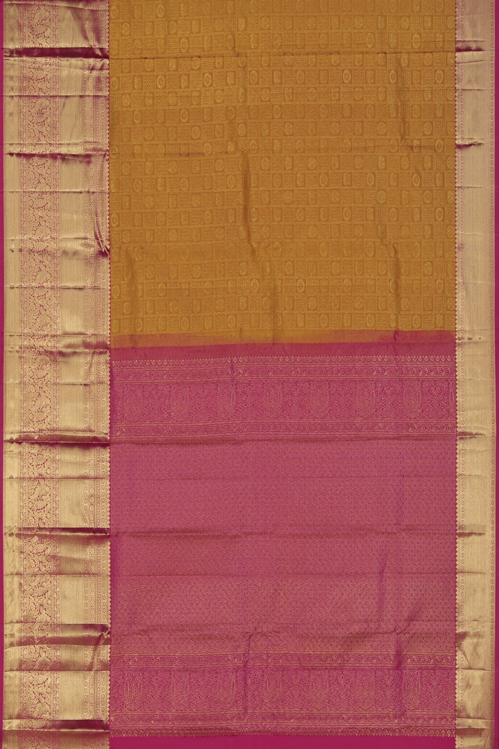 Image of Kanchipattu Brocade Yellow Saree