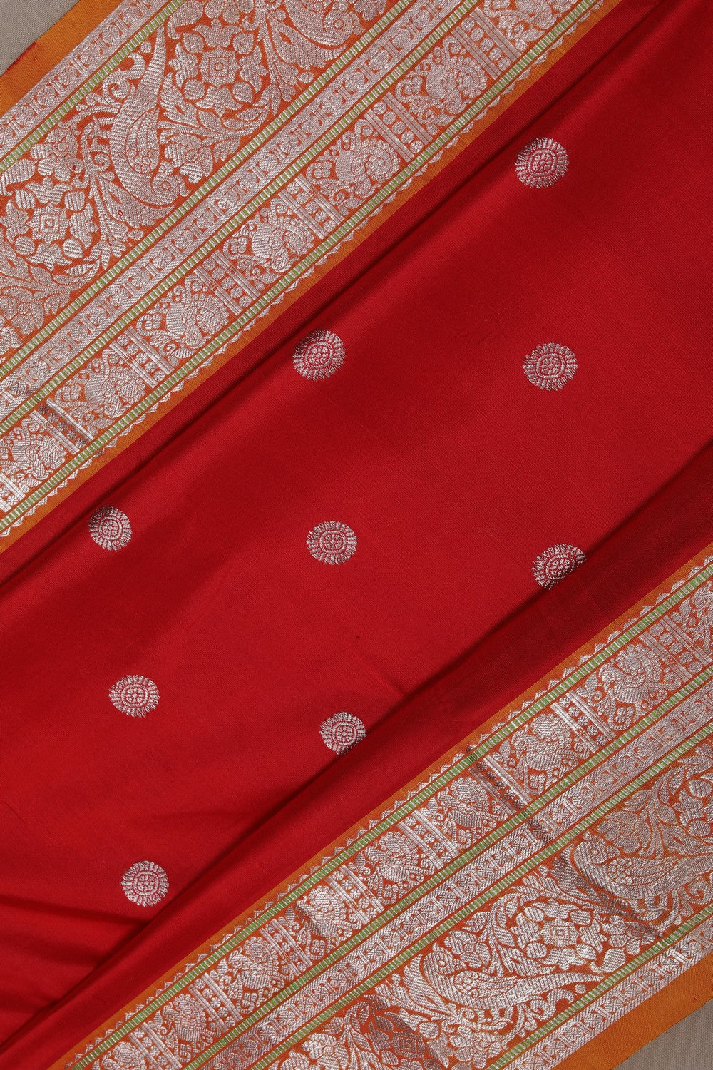Image of Venkatagiri Silk Red Saree