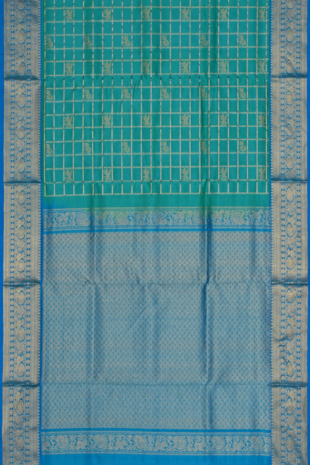 Image of Venkatagiri Silk Sea-Green Saree