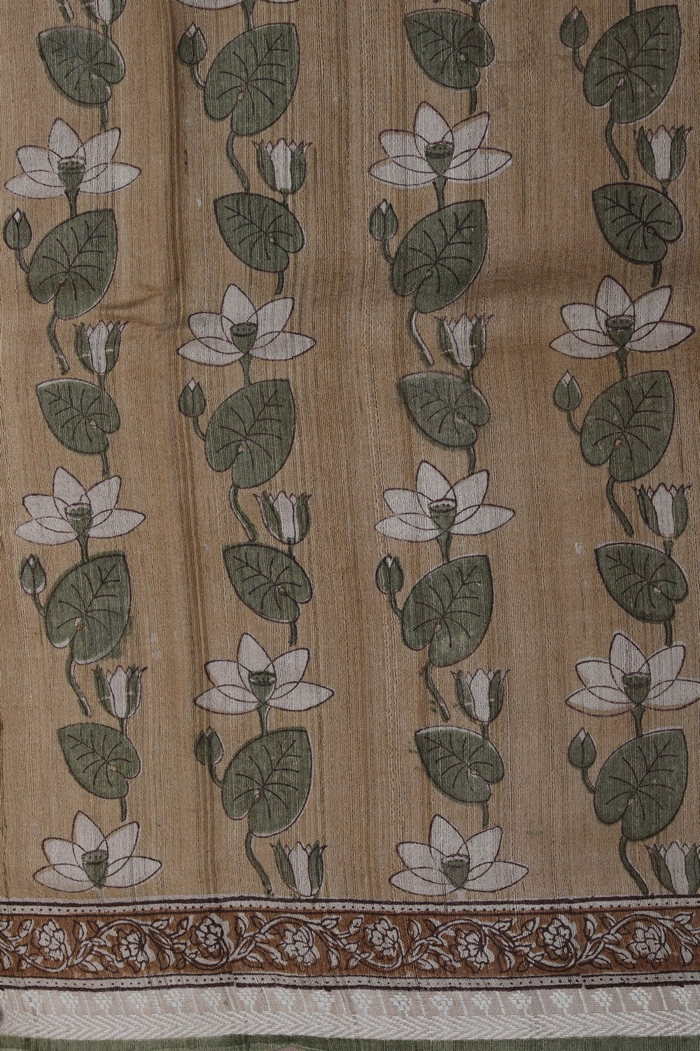 Image of A Tussar Floral Printed Saree
