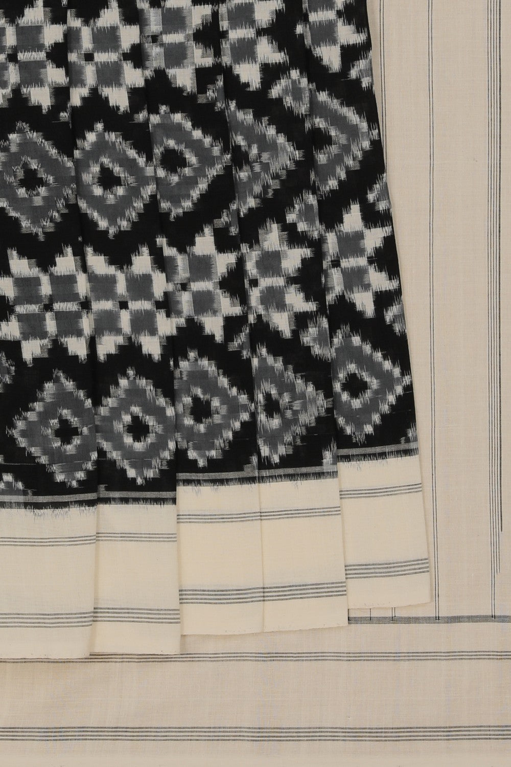 Image of Pochampally Ikat Black Saree