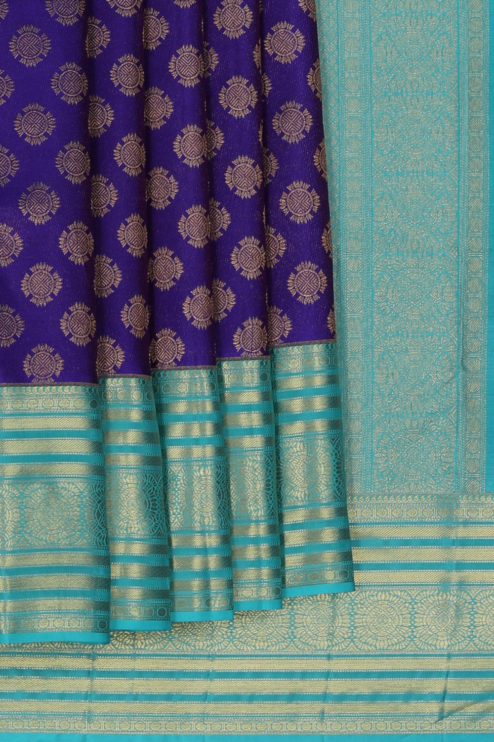Image of Kanchi Silk Brocade Purple Saree