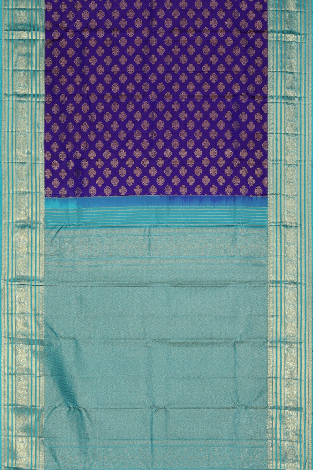 Image of Kanchi Silk Brocade Purple Saree