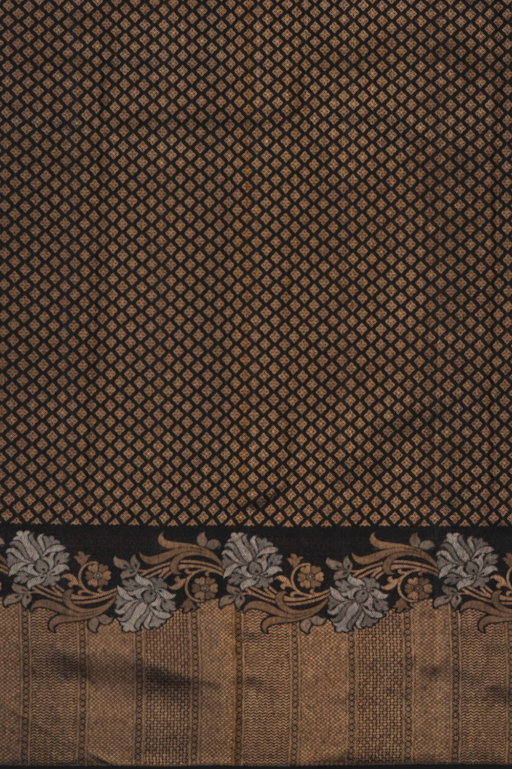 Image of Kanchi Silk Brocade Black Saree