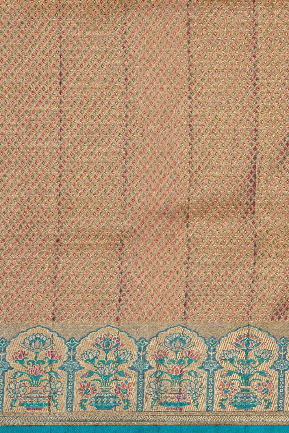 Image of Kanchi Silk Brocade Gold Saree