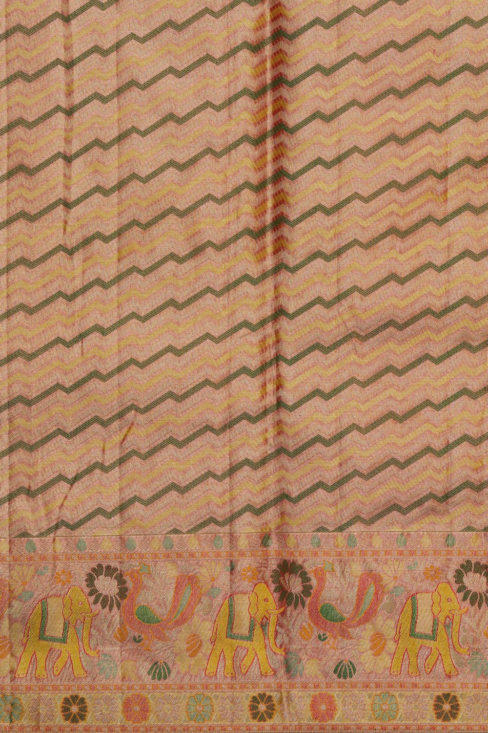Image of Kanchi Silk Brocade Gold Saree