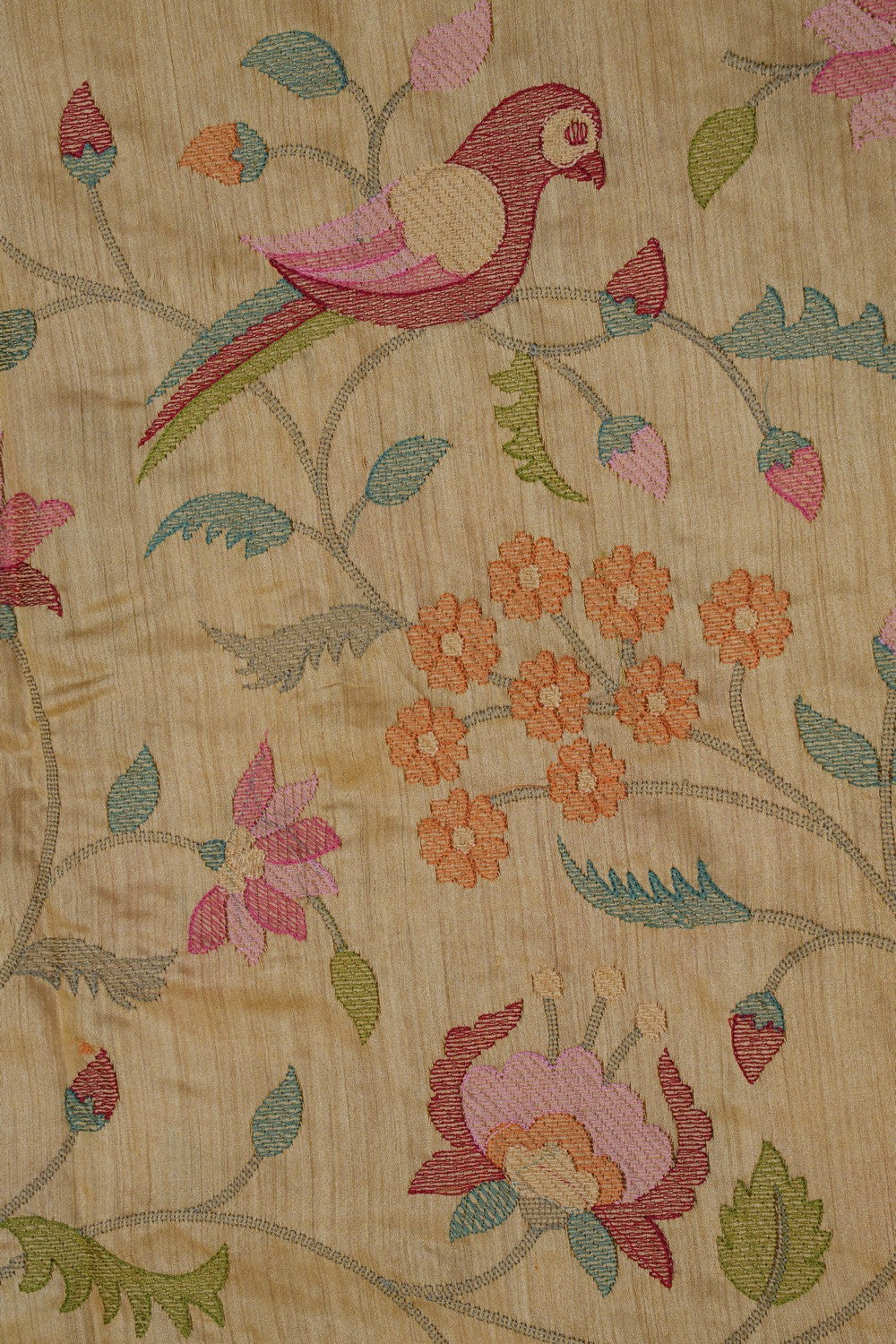 Image of A Bhagalpur Tussar Silk Pale Yellow Saree