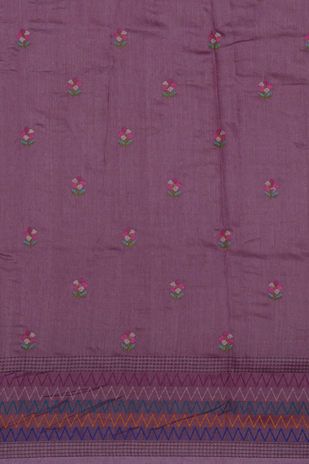 Image of A Tussar Silk Mauve Saree