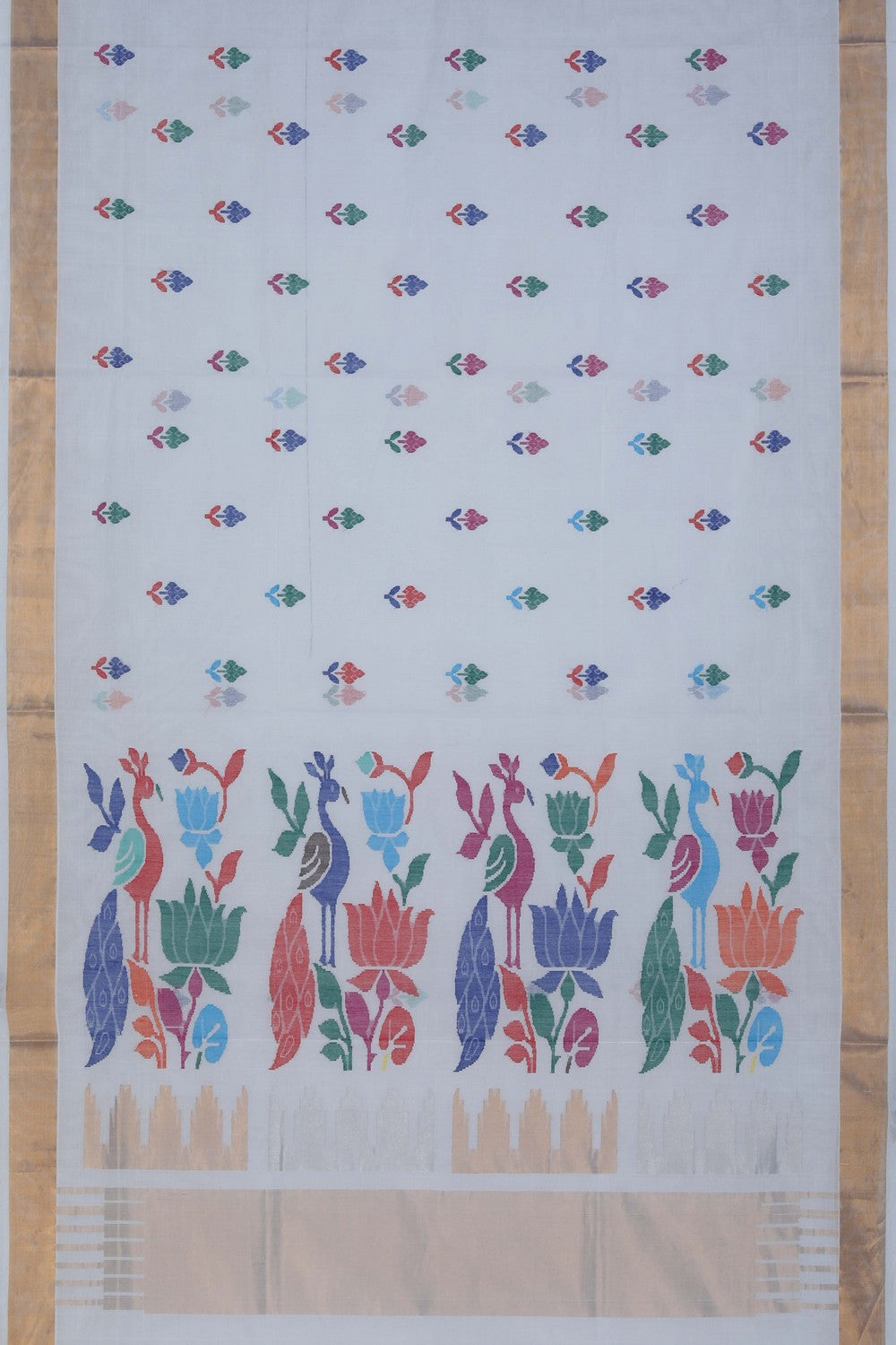 Image of Uppada Cotton Off-White Saree
