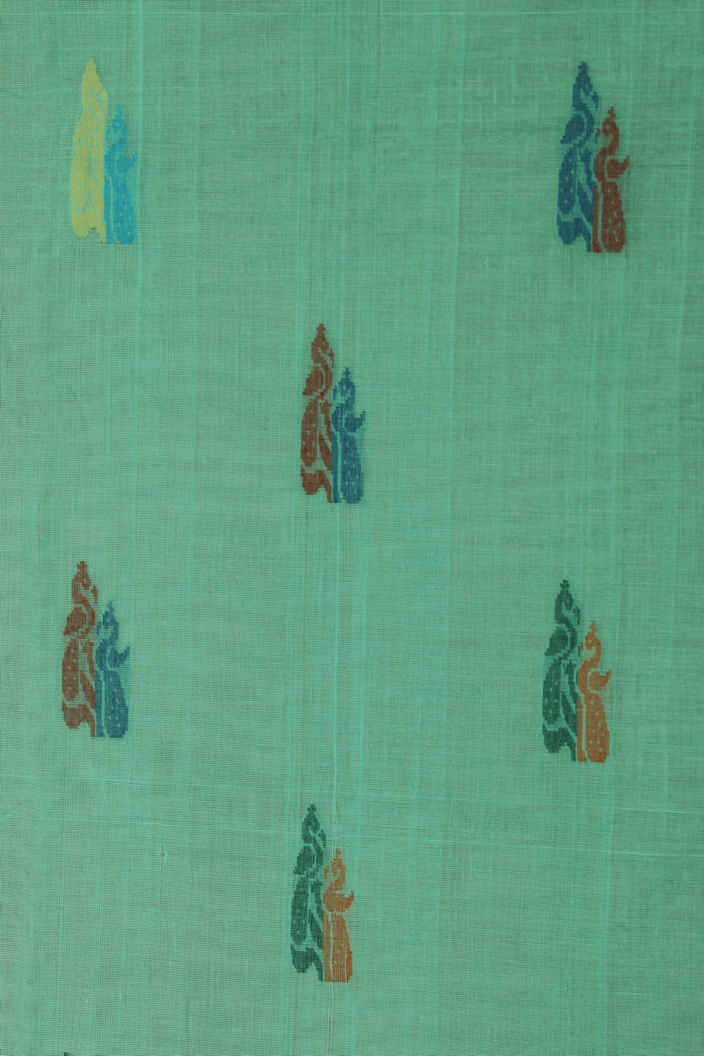 Image of Uppada Cotton Serene Green Saree