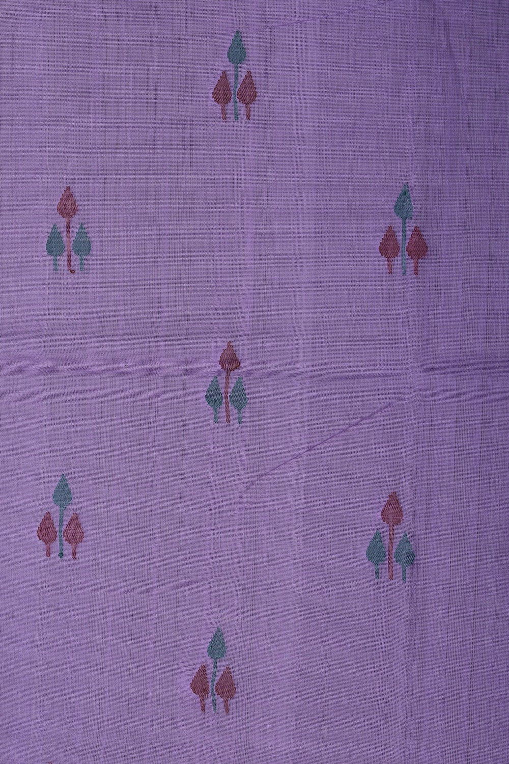 Image of Uppada Cotton Lavender-Purple Saree