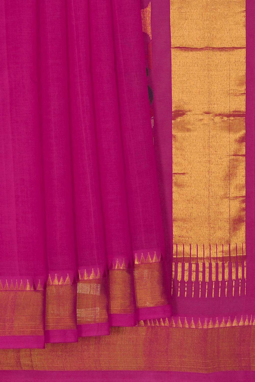 Image of Uppada Cotton Pink Saree