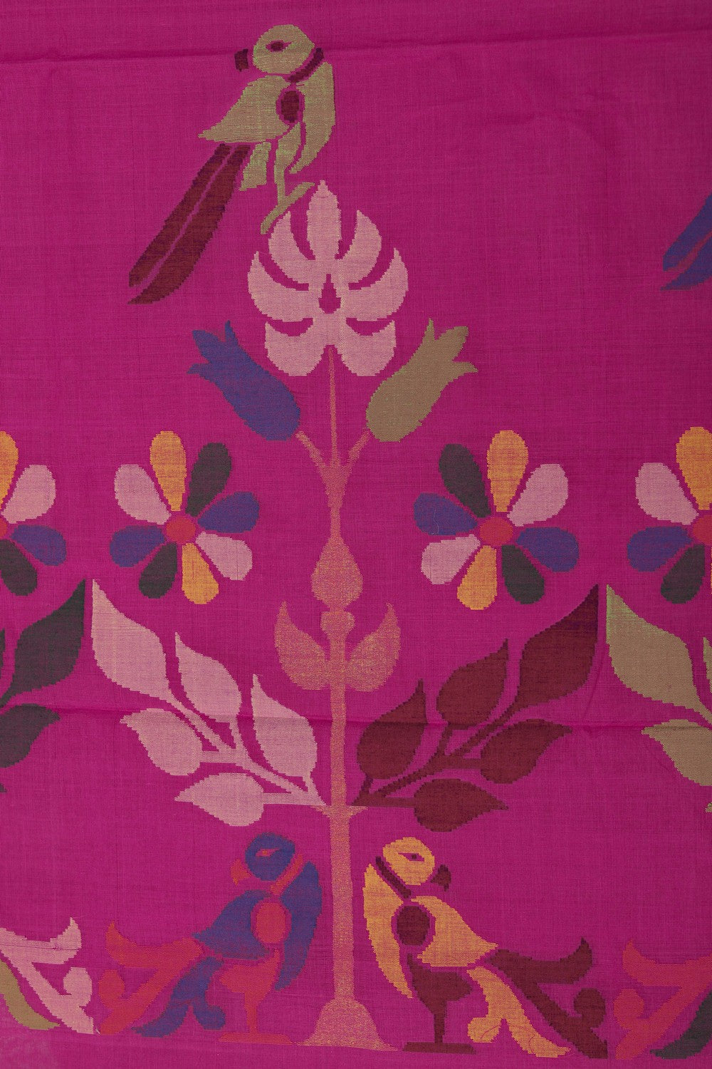 Image of Uppada Cotton Pink Saree