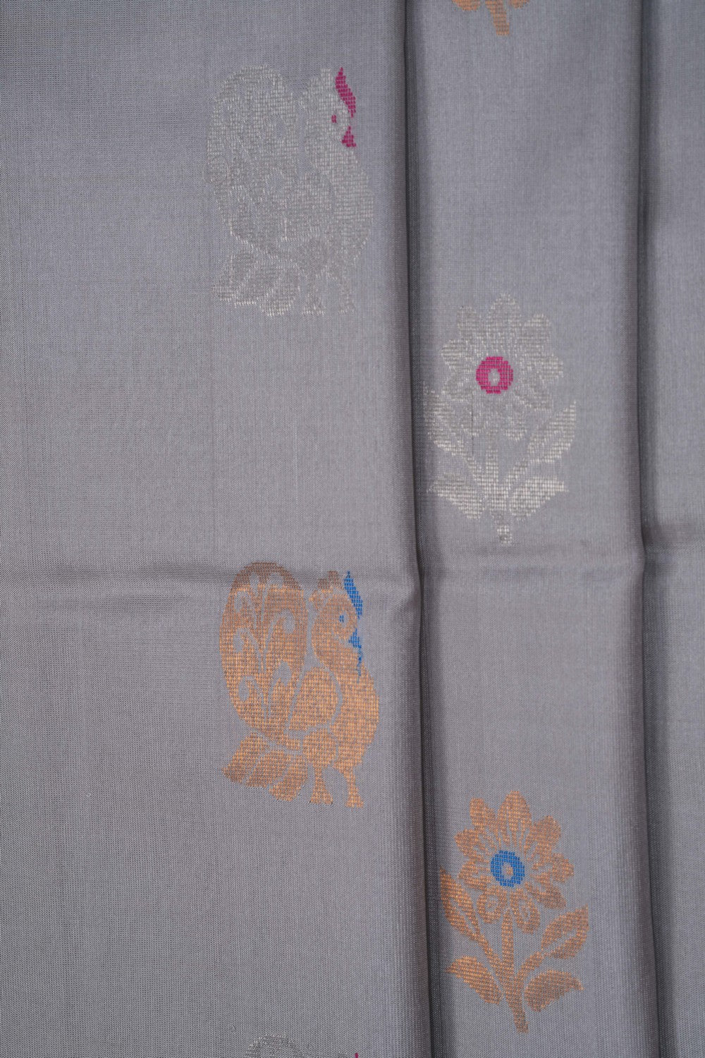 Image of Grey Uppada Silk Saree