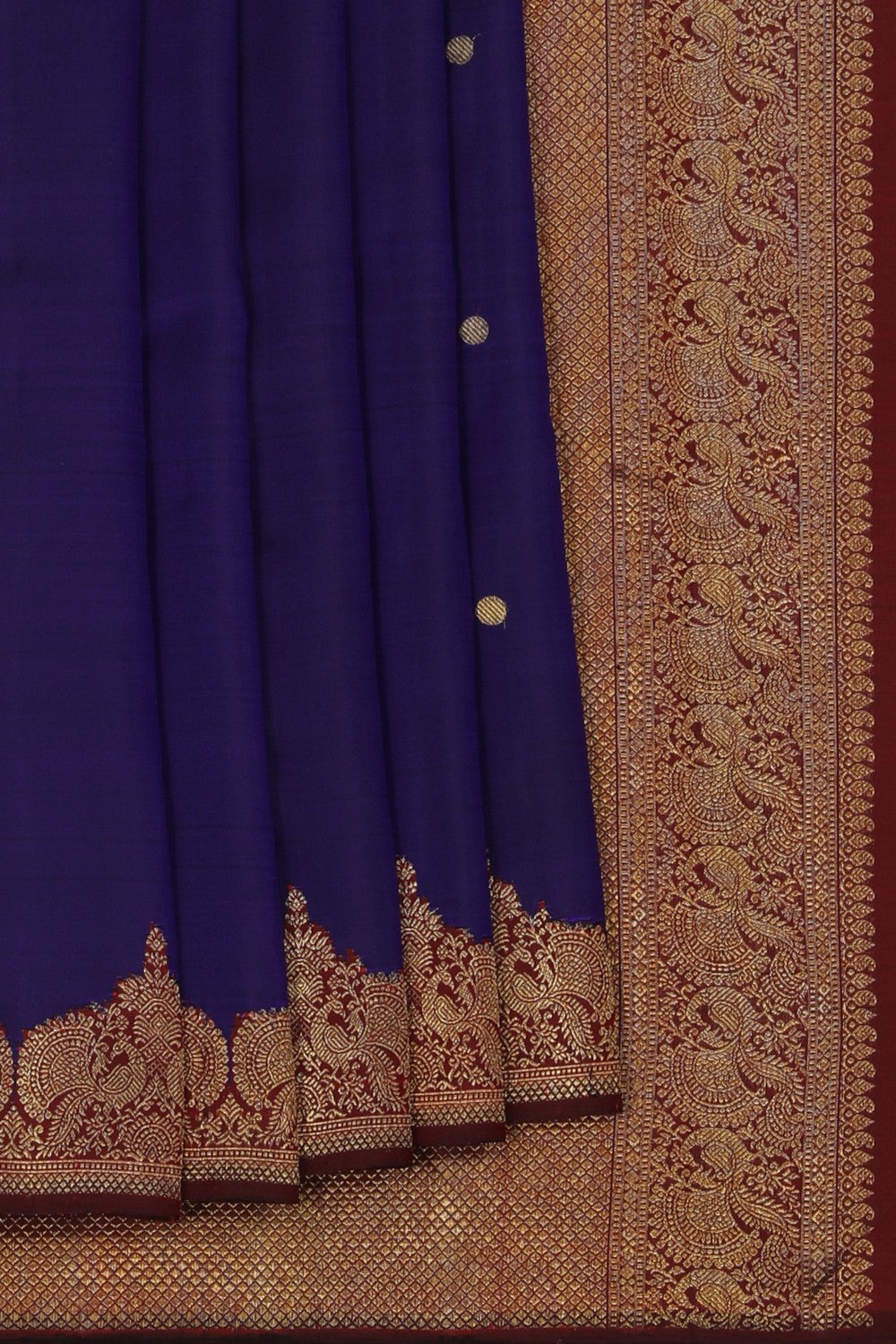 Image of Arani Silk Indigo Blue Saree