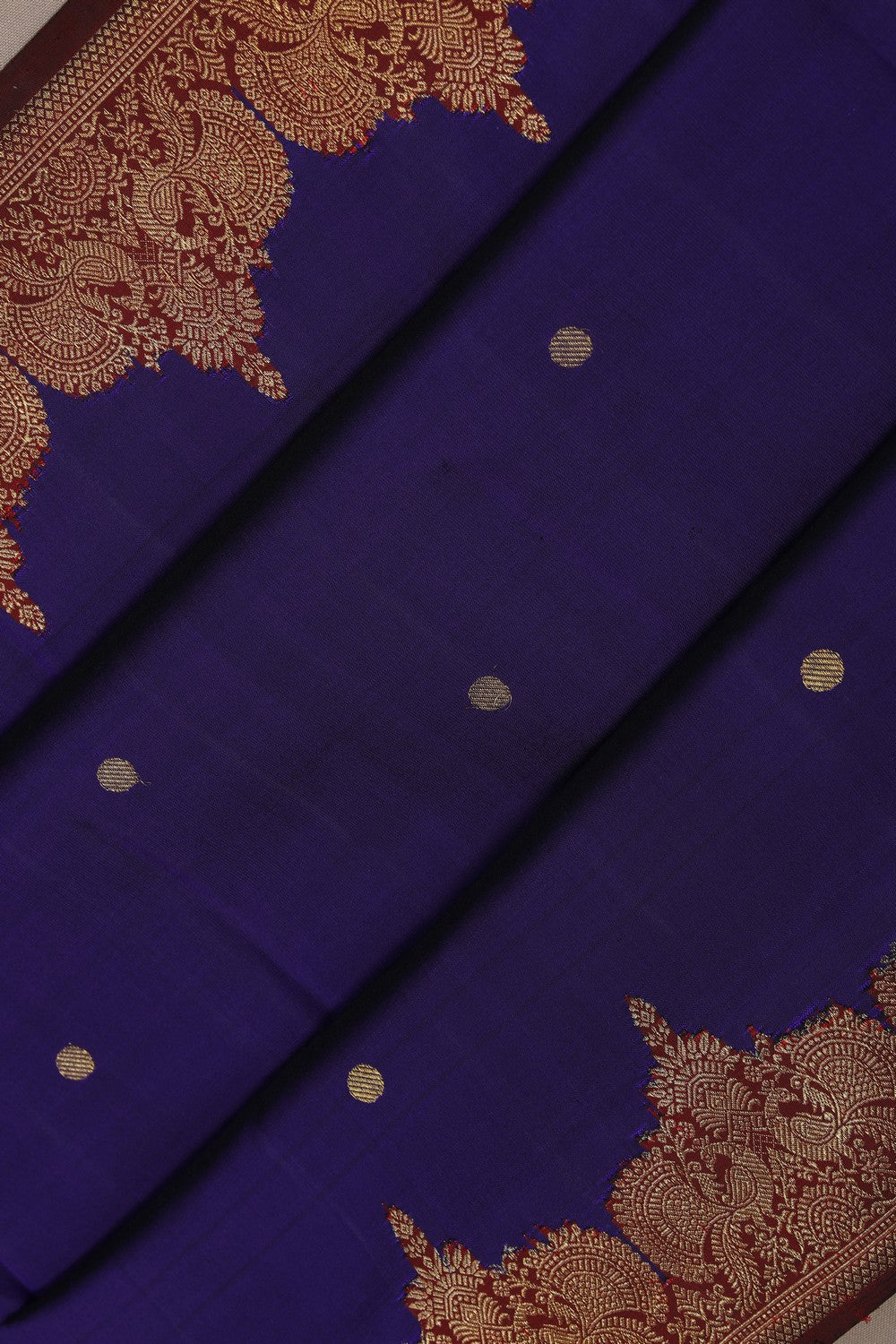 Image of Arani Silk Indigo Blue Saree