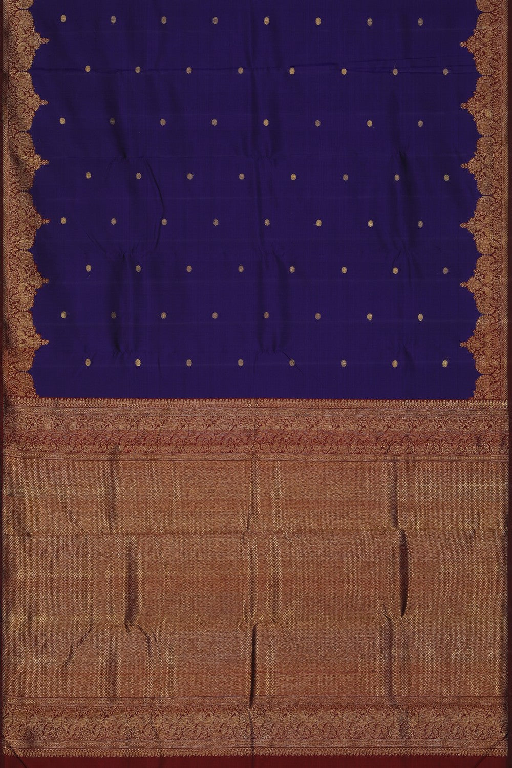 Image of Arani Silk Indigo Blue Saree