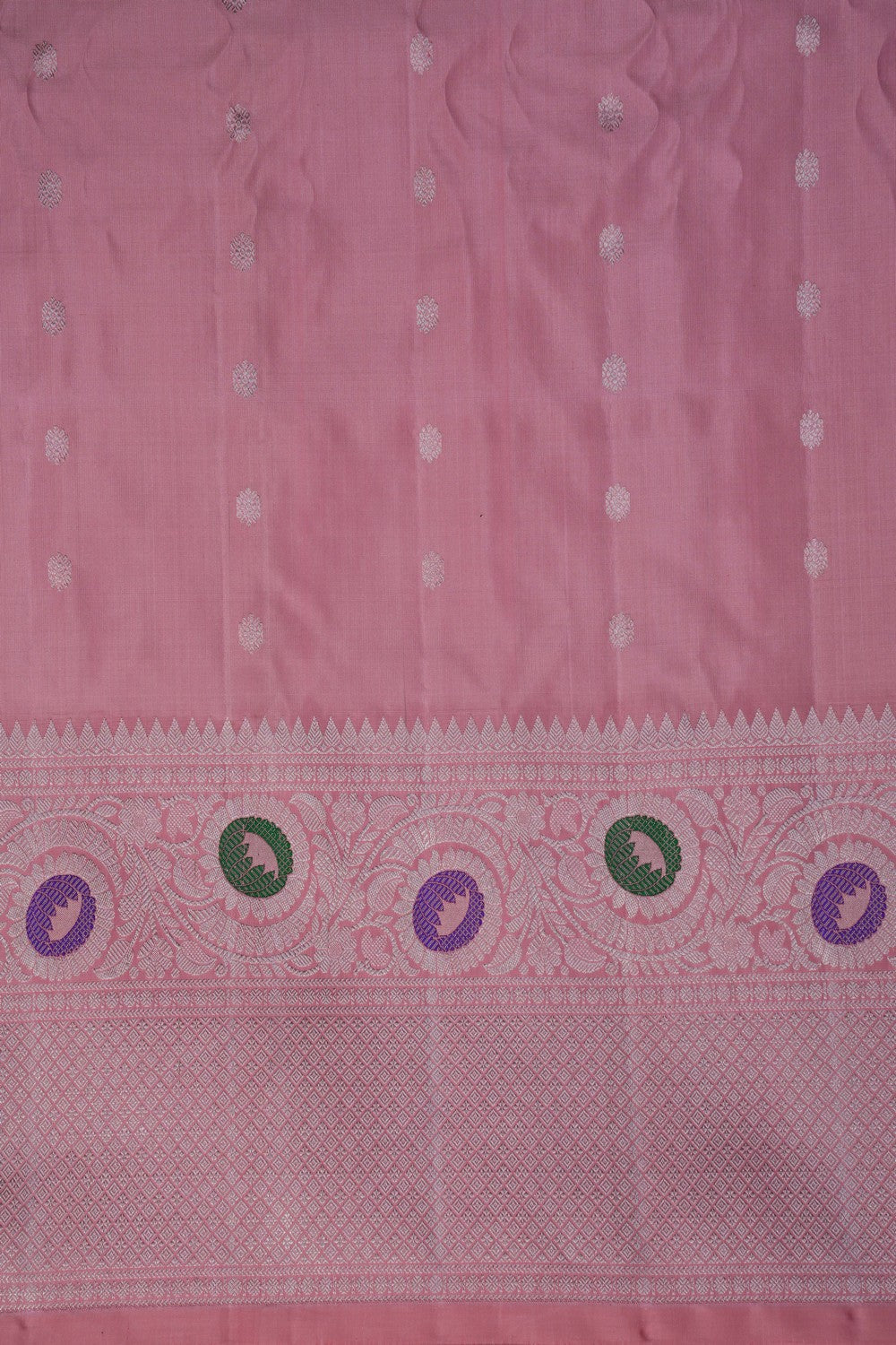 Image of Gadwal Silk Pink Saree