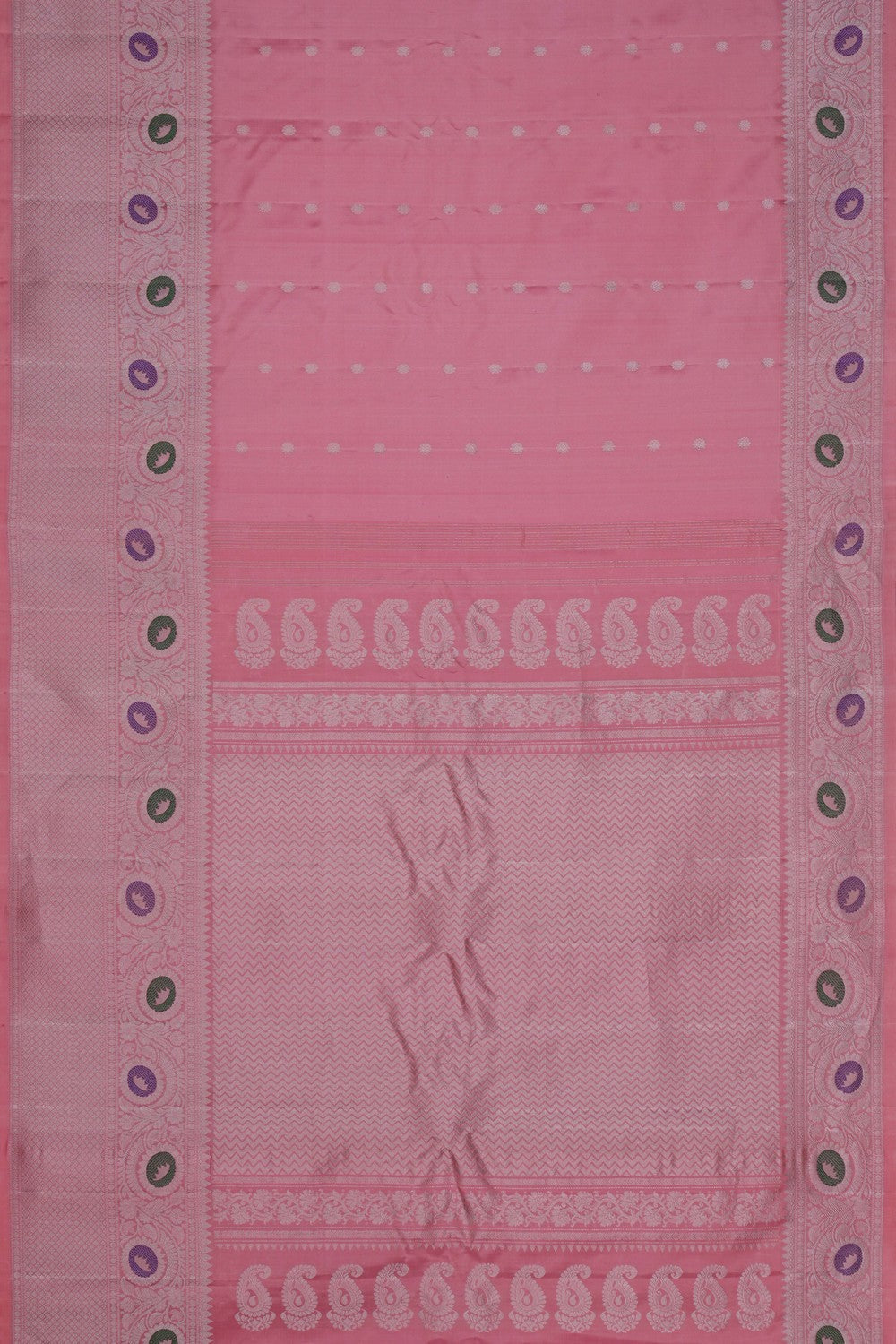 Image of Gadwal Silk Pink Saree