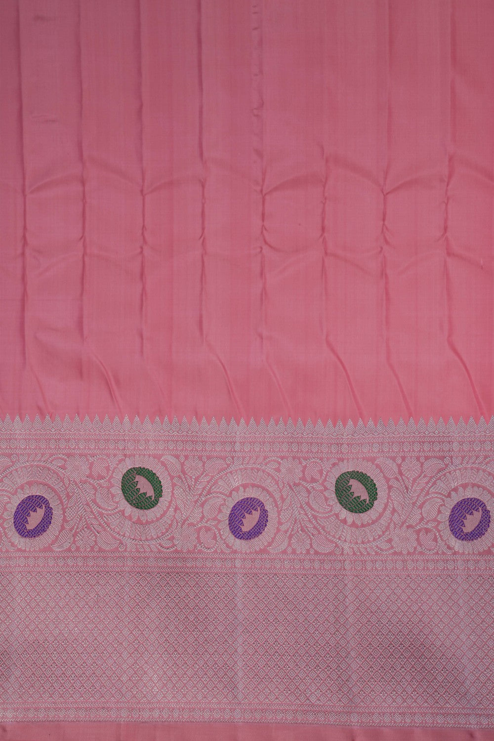 Image of Gadwal Silk Pink Saree