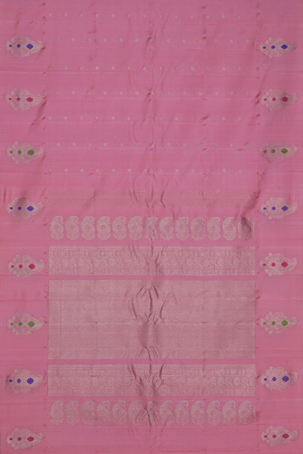 Image of Gadwal Silk Pink Saree