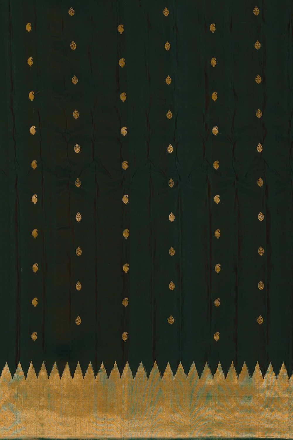 Image of Gadwal Silk Green Saree