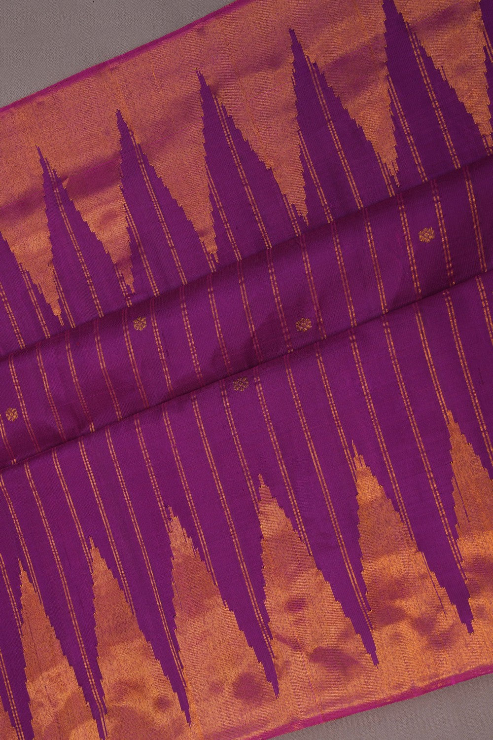 Image of Gadwal Silk Purple Saree
