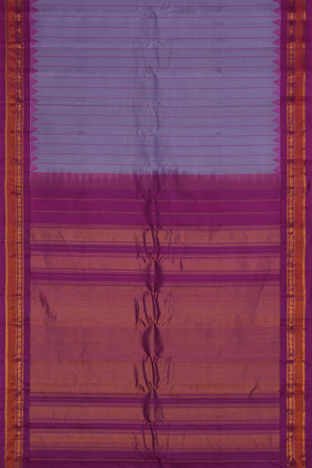 Image of Gadwal Silk Purple Saree
