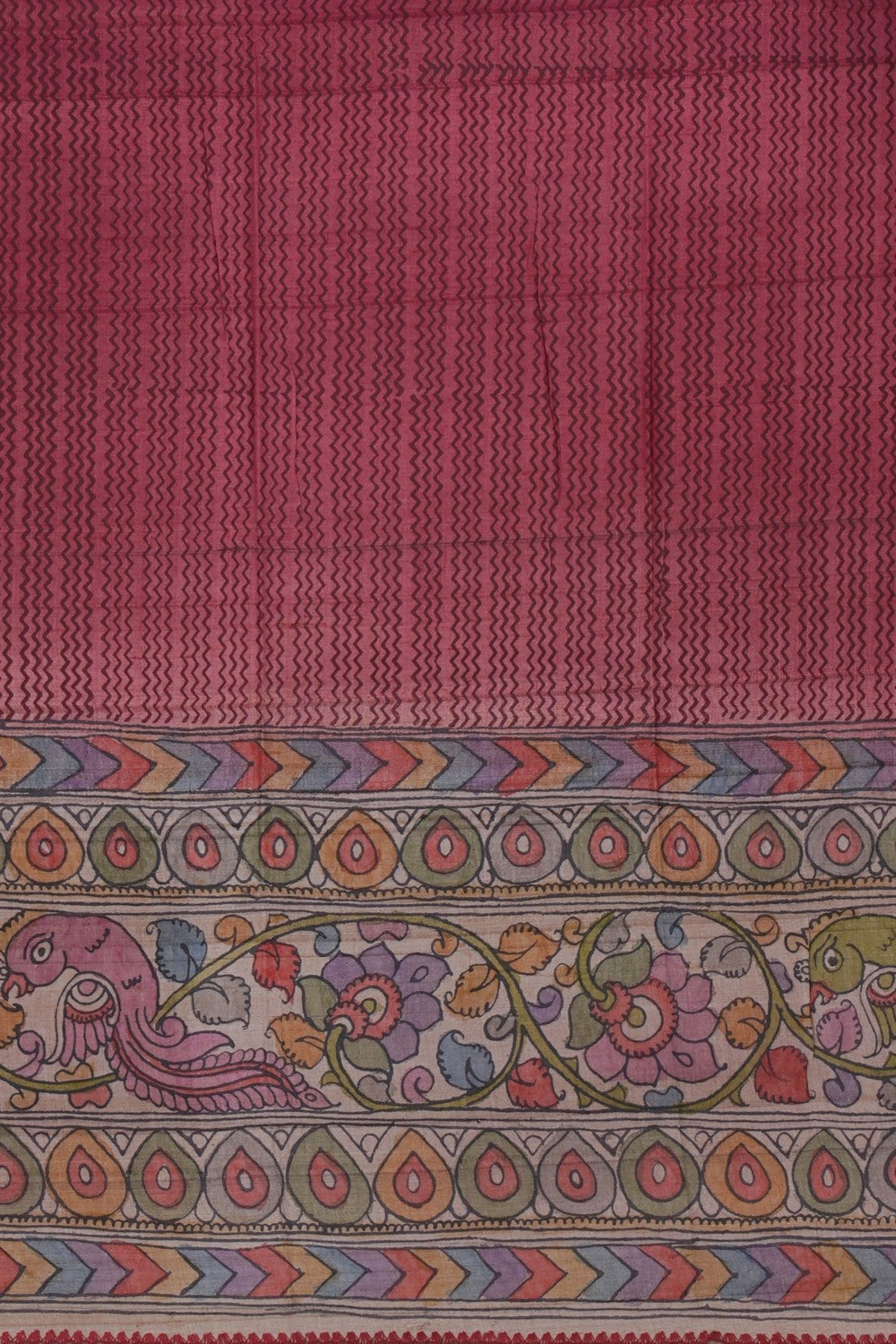 Image of Kalamkari Unstitched Suit Set Fabric (3 Pcs Set)