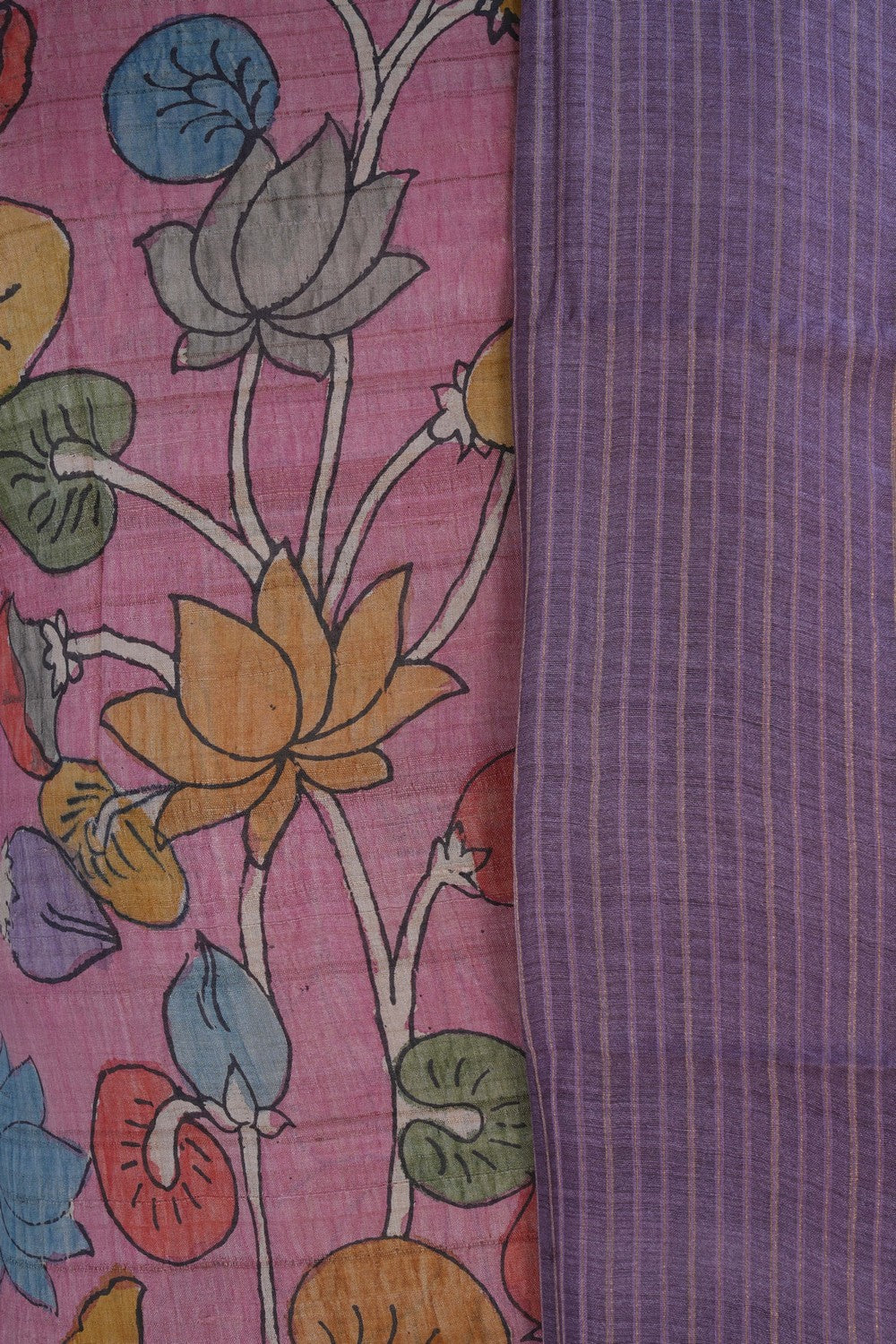 Image of Kalamkari Unstitched Suit Set Fabric (3 Pcs Set)