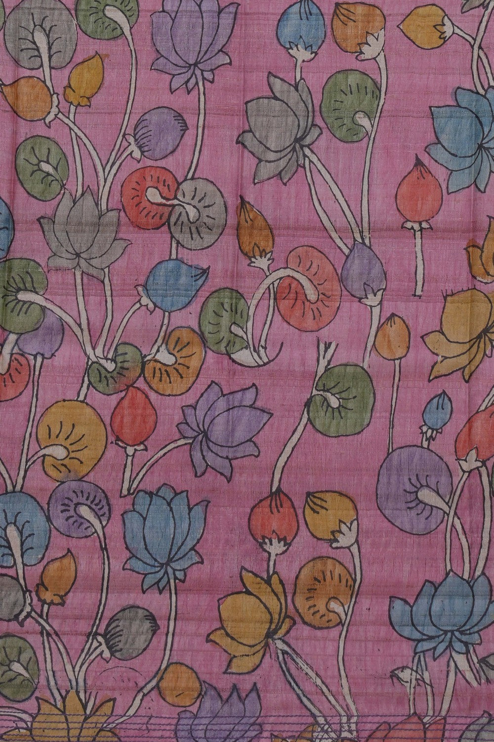 Image of Kalamkari Unstitched Suit Set Fabric (3 Pcs Set)