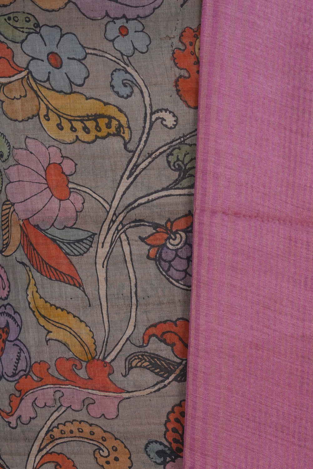 Image of Kalamkari Unstitched Suit Set Fabric (3 Pcs Set)