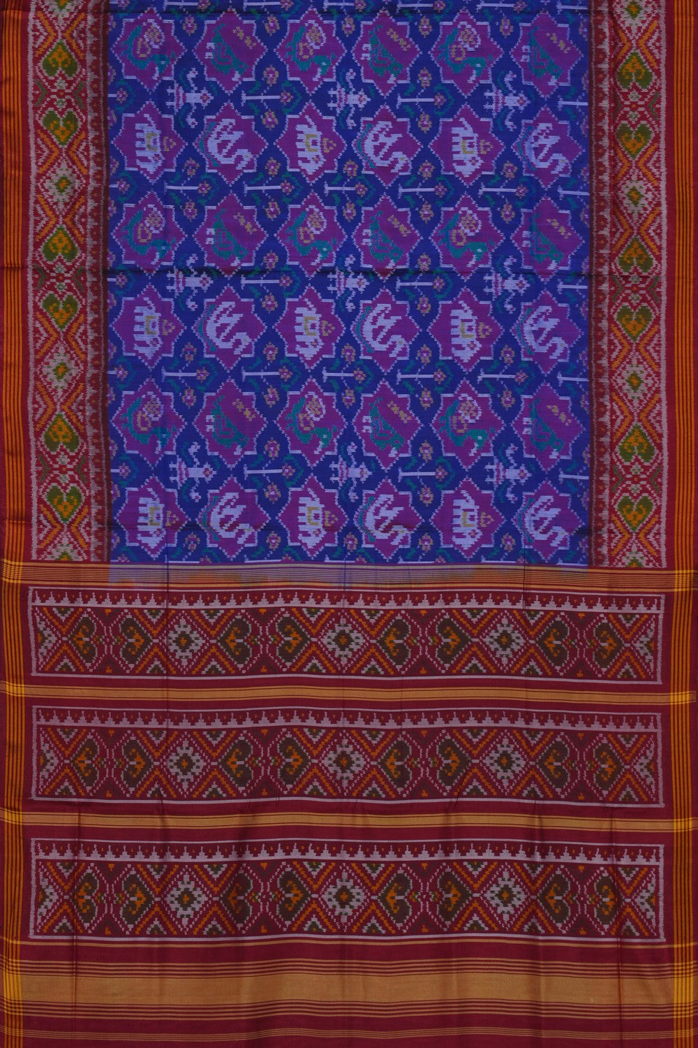 Image of Rajkot Silk Blue Saree