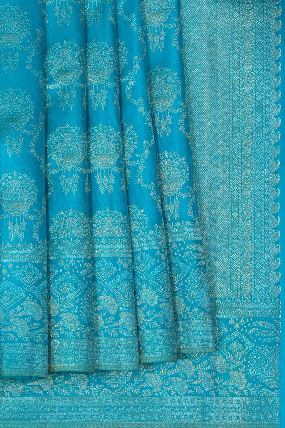 Image of Kanchipattu Brocade Anand Blue Saree