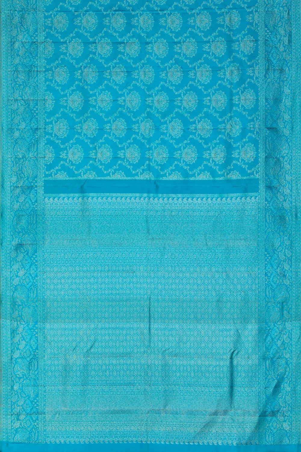 Image of Kanchipattu Brocade Anand Blue Saree