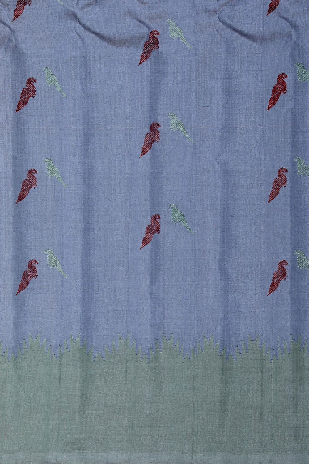 Image of Gadwal Silk Grey Saree