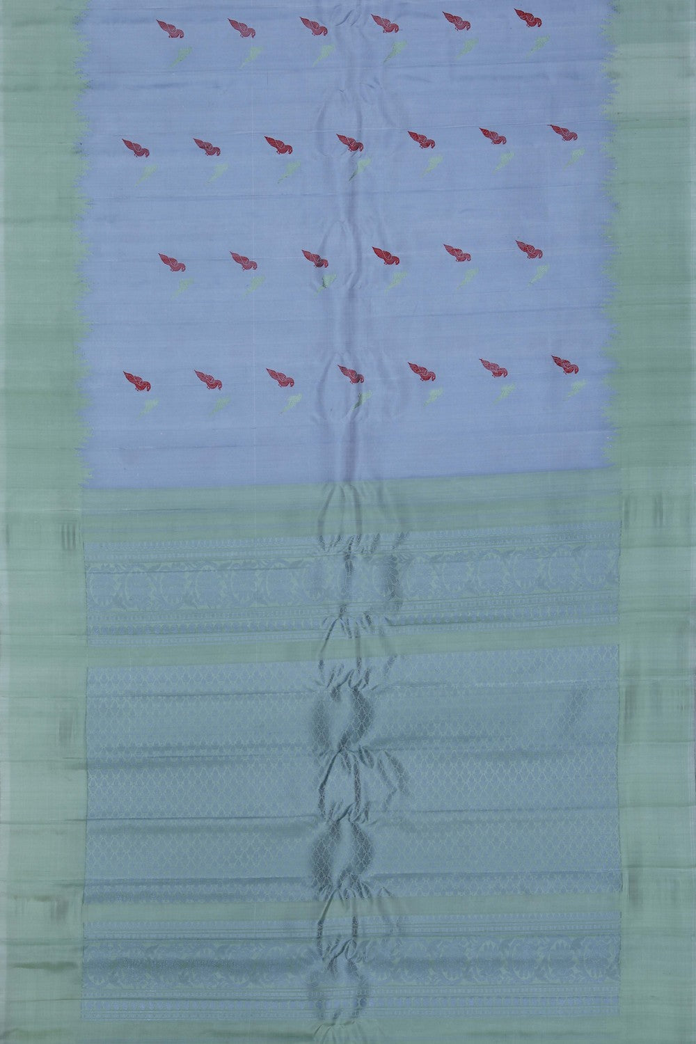 Image of Gadwal Silk Grey Saree