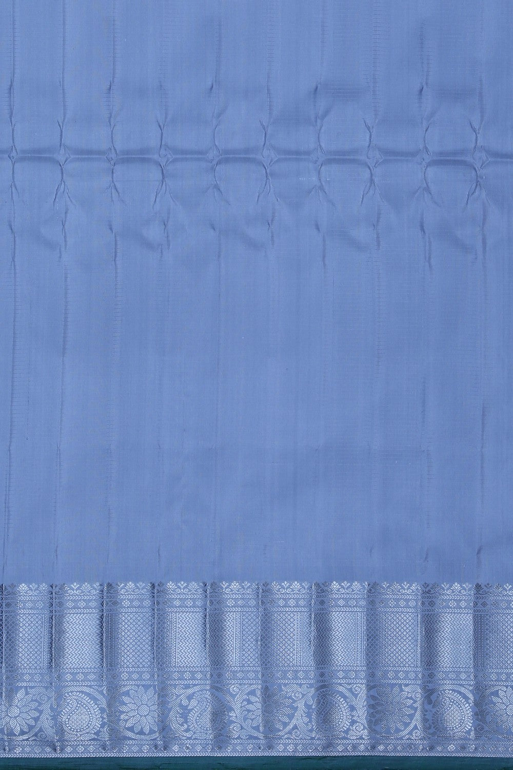 Image of Gadwal Silk Kattam Peach Saree