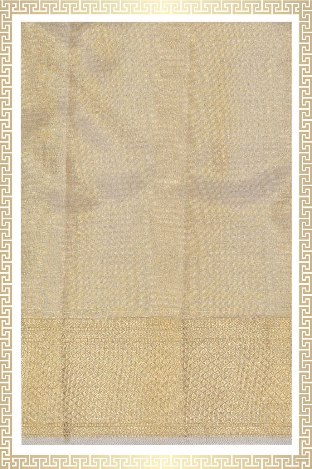 Image of Kanchi Tissue Silk Dhoti With Kanduva (8 X 4)