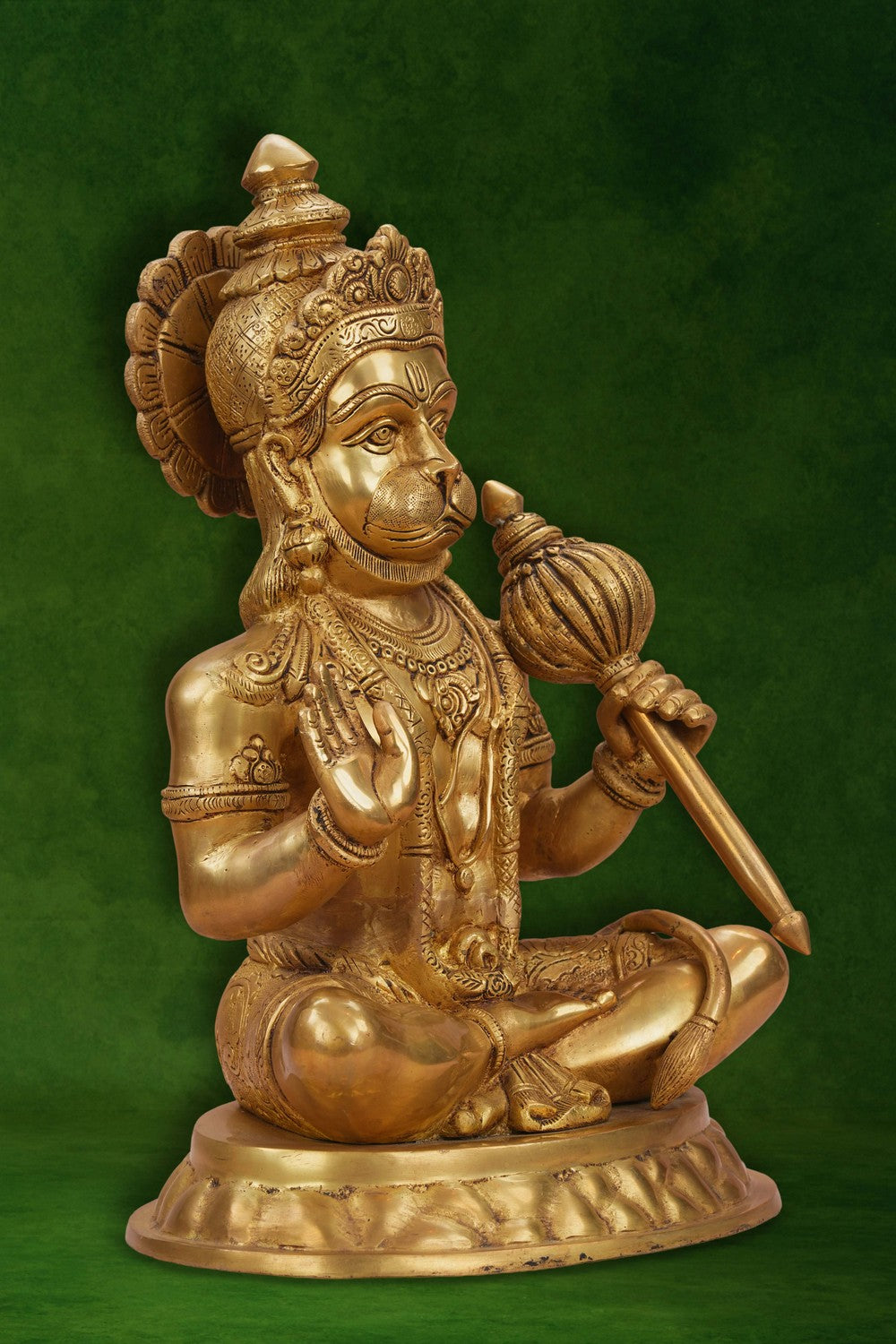 Image of Brass Hanuman in a blessing posture