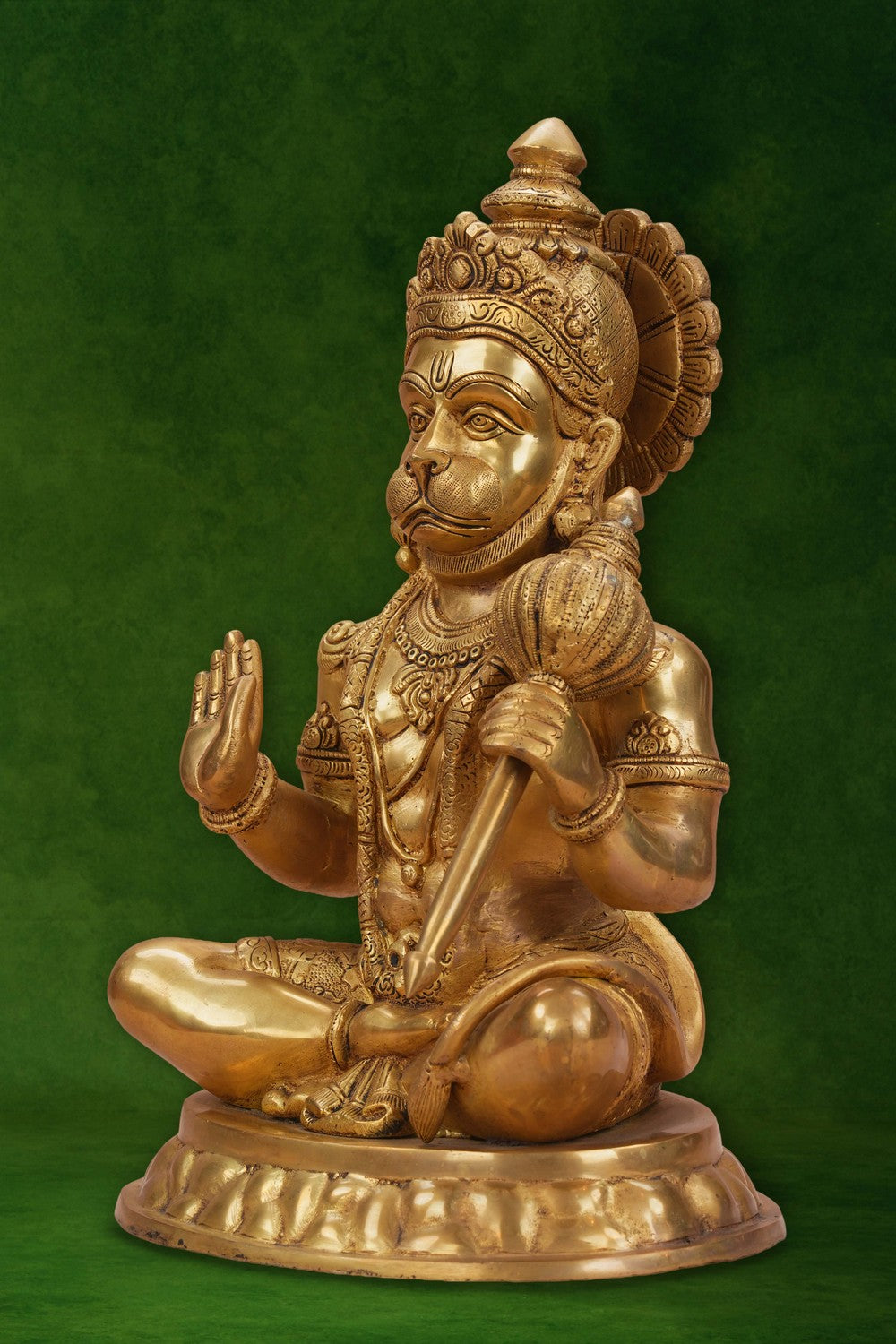 Image of Brass Hanuman in a blessing posture
