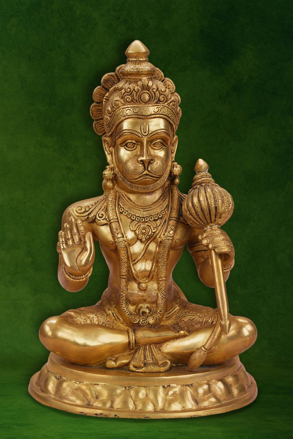 Image of Brass Hanuman in a blessing posture