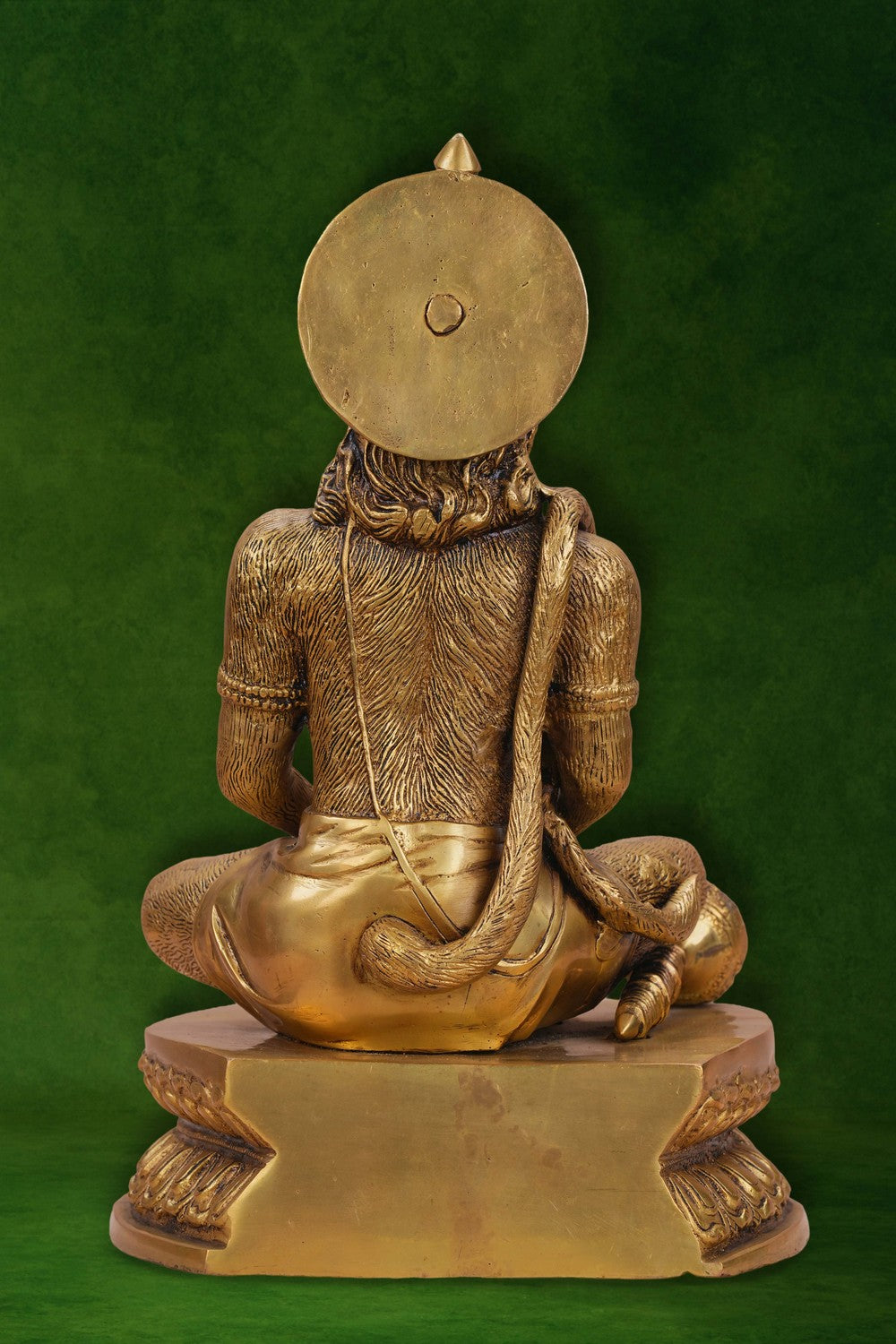 Image of A brass Hanuman in a Dhyana Mudra