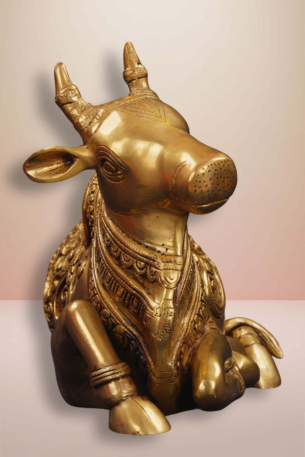 Image of Brass Nandi Sitting Idol