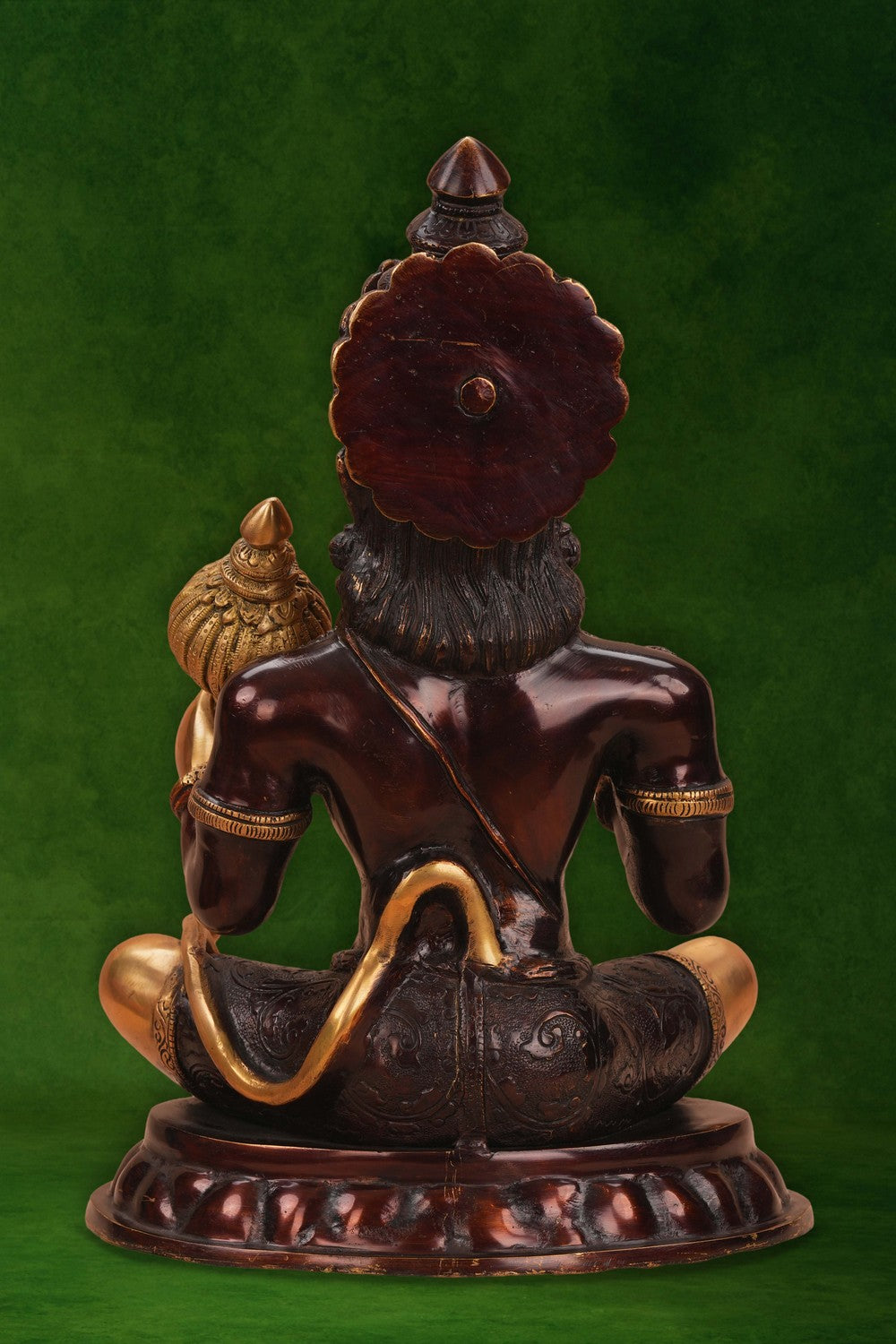Image of A brass Hanuman in Abhaya Mudra
