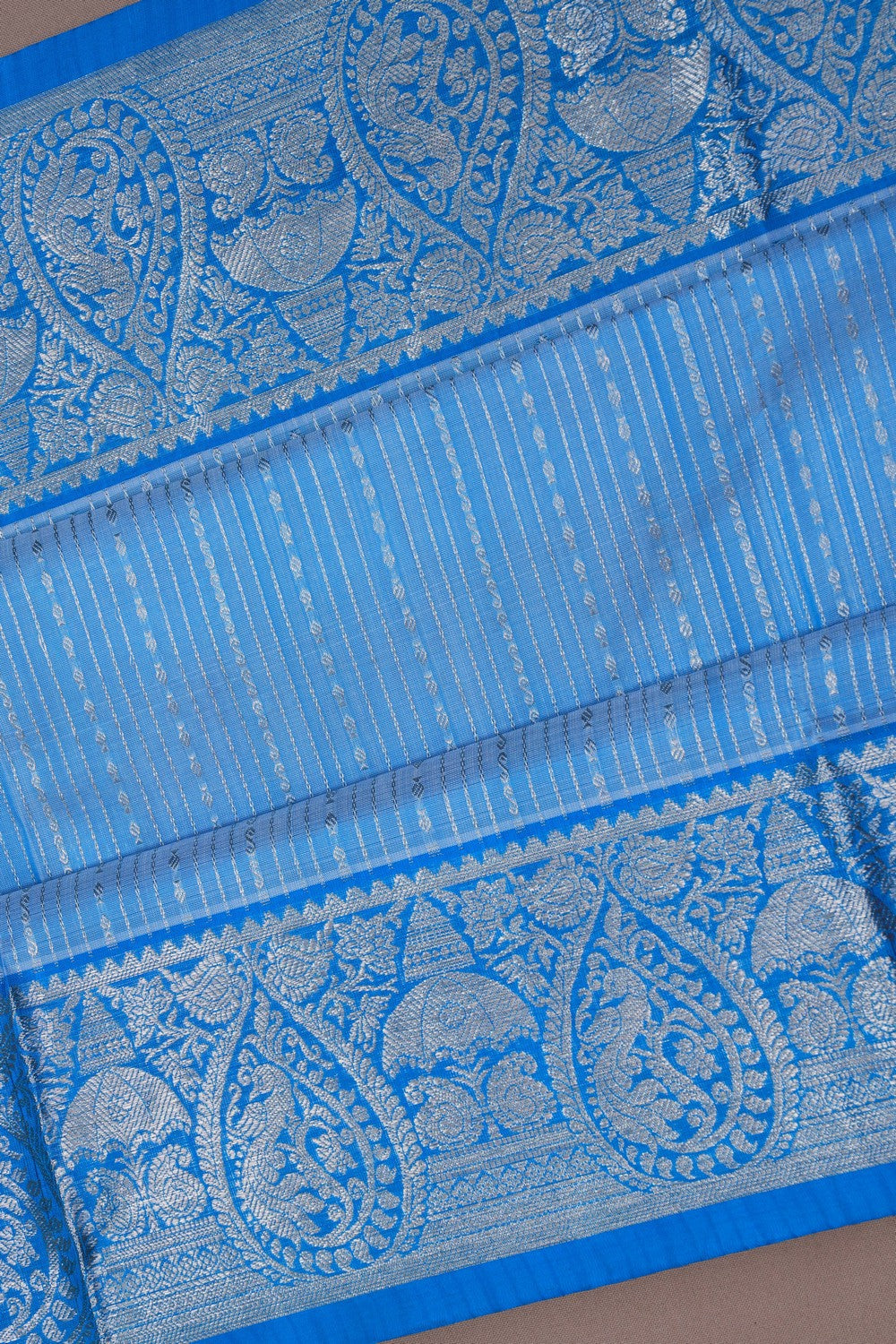 Image of Venkatagiri Silk Blue Saree