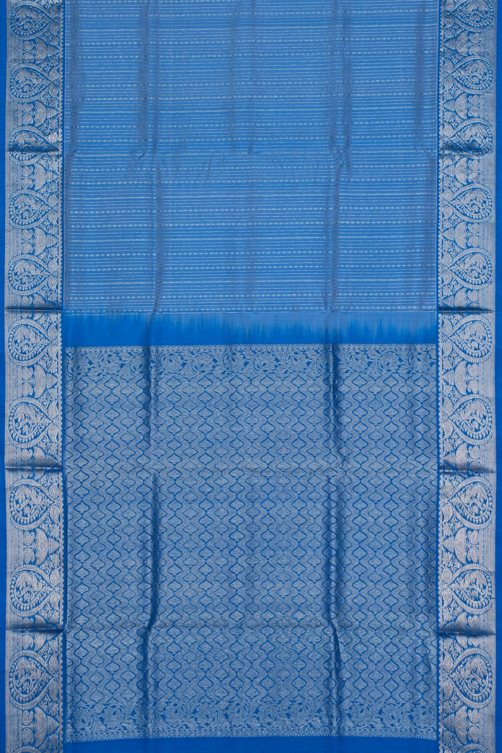 Image of Venkatagiri Silk Blue Saree