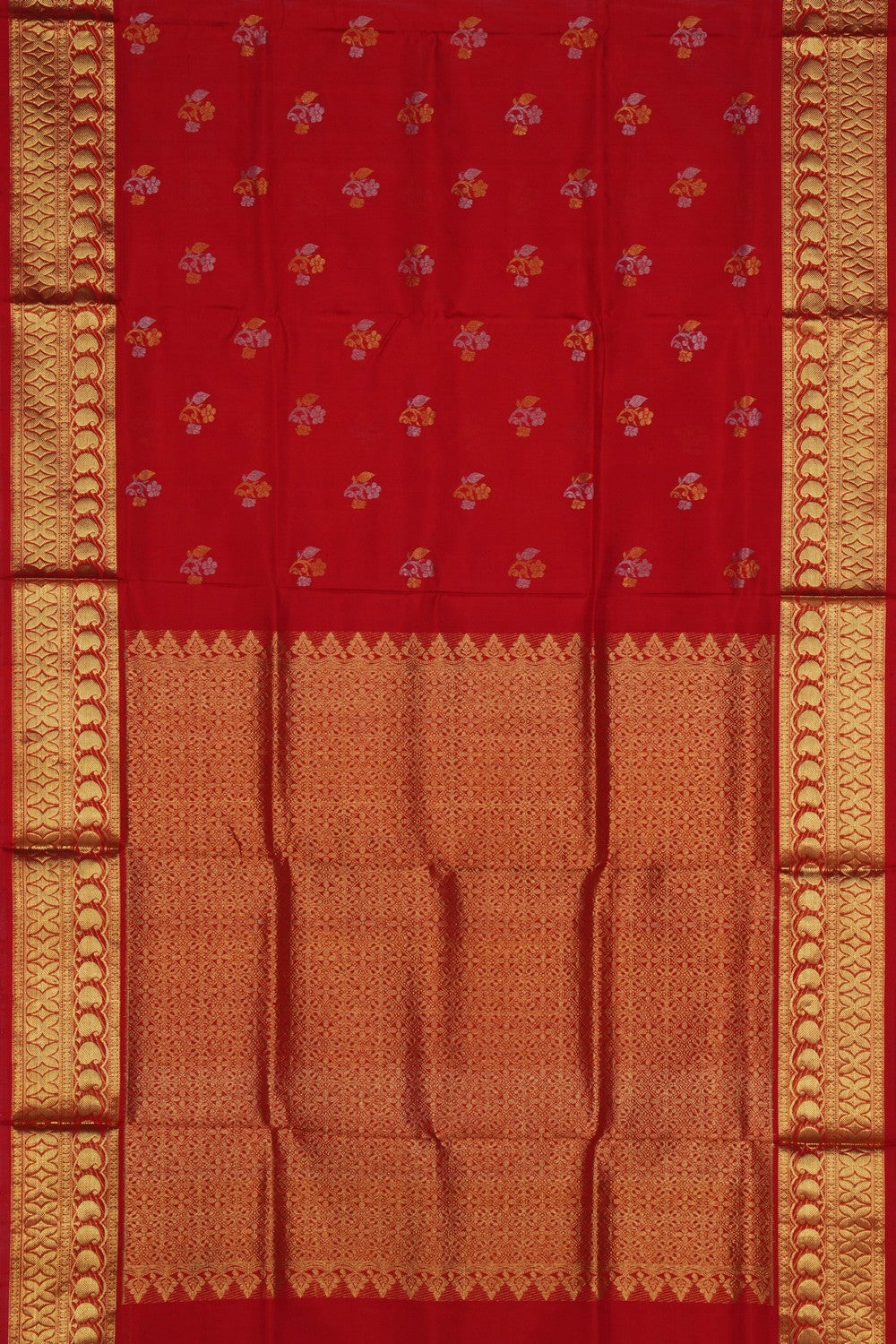 Image of Venkatagiri Silk Red Saree
